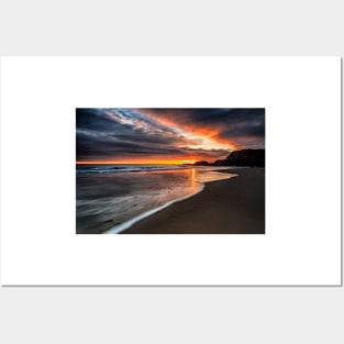 Dawn Over Seaham Harbour Beach Posters and Art